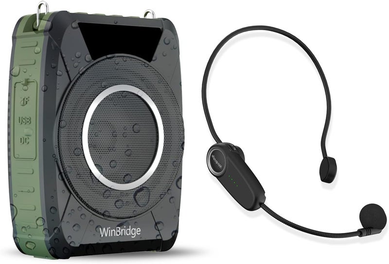ResponseBridge Bluetooth 5.0 Voice Amplifier with Wireless Mic Headset, Waterproof Personal Microphone Wireless Voice Amplifier, 20W Loudly Portable Megaphone PA System for Teachers, Safety Drills, Outdoors Indoors - Image 1